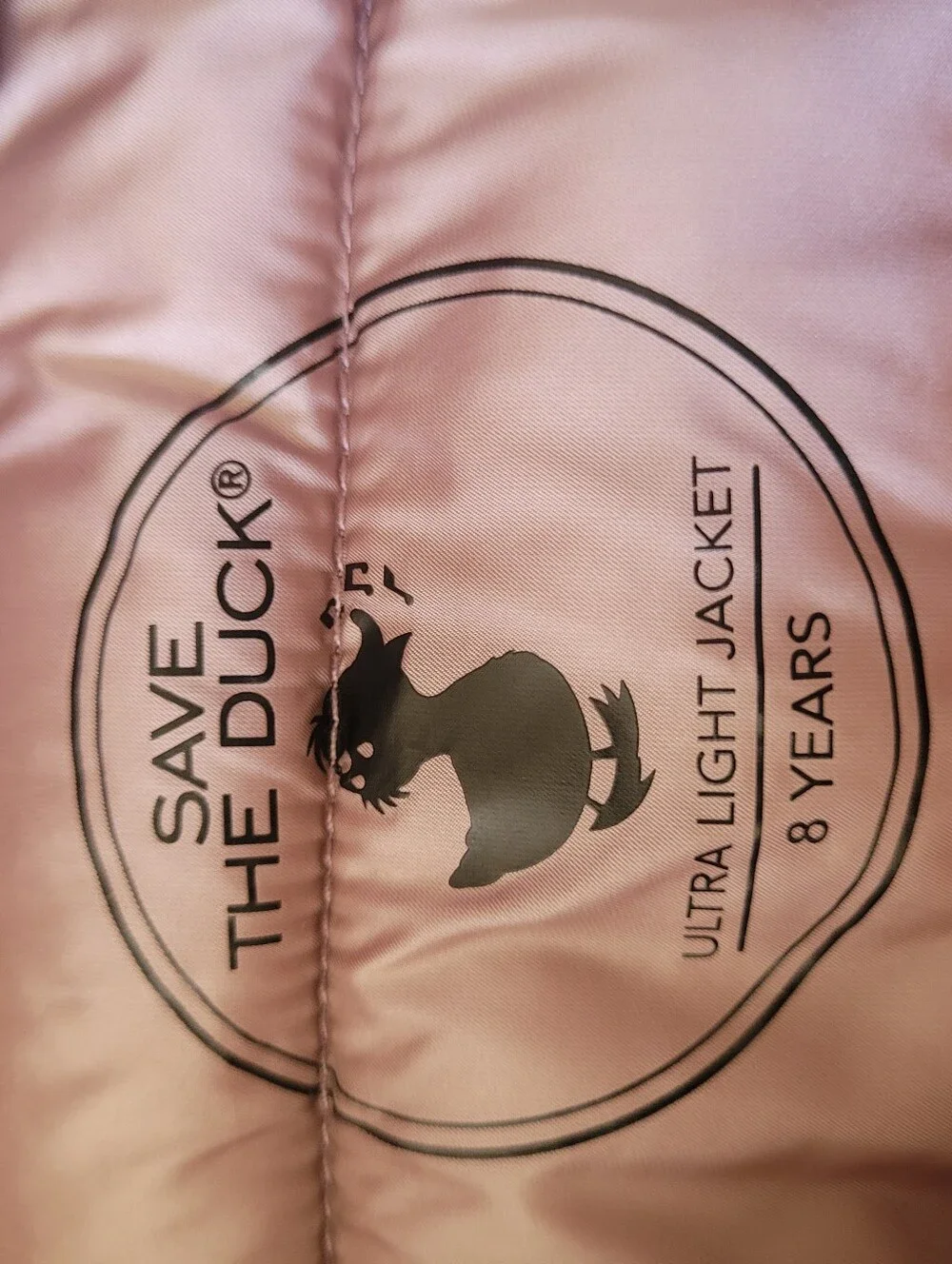 Save The Duck Kid's Hooded Puffer Jacket Synthetic Down Outdoor Size 8 Mauve
